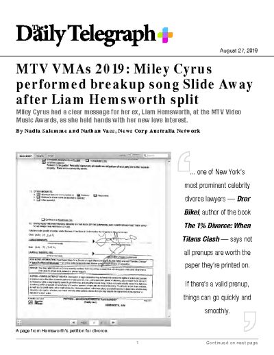 Miley Cyrus performed breakup song Slide Away after Liam Hemsworth split