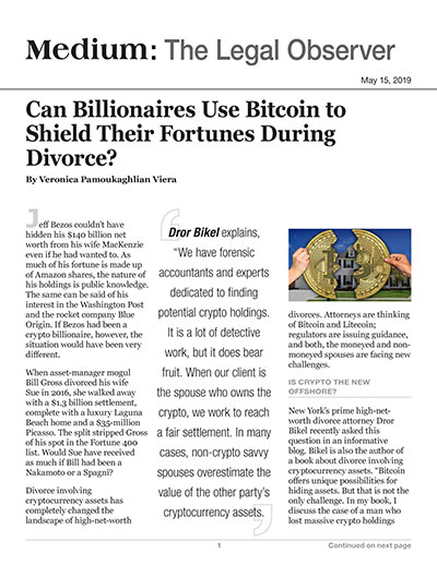 Can Billionaires Use Bitcoin to Shield Their Fortunes During Divorce?