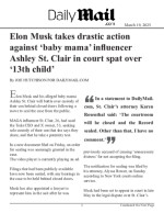 Elon Musk takes drastic action against 'baby mama' influencer Ashley St. Clair in court spat over '13th child'