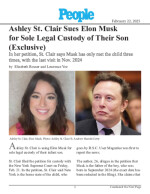 Ashley St. Clair Sues Elon Musk for Sole Legal Custody of Their Son