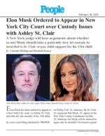 Elon Musk Ordered to Appear in New York City Court over Custody Issues with Ashley St. Clair